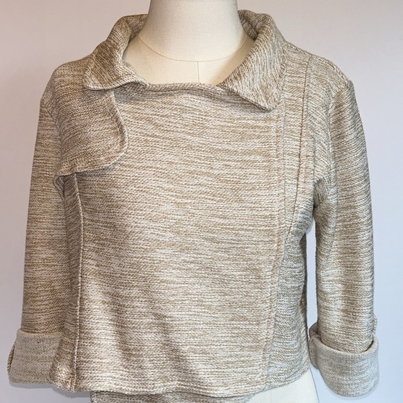 Dolan Left Coast Collection Cotton Sand-tone Long Sleeve Crop Jacket Women’s S - Picture 4 of 14